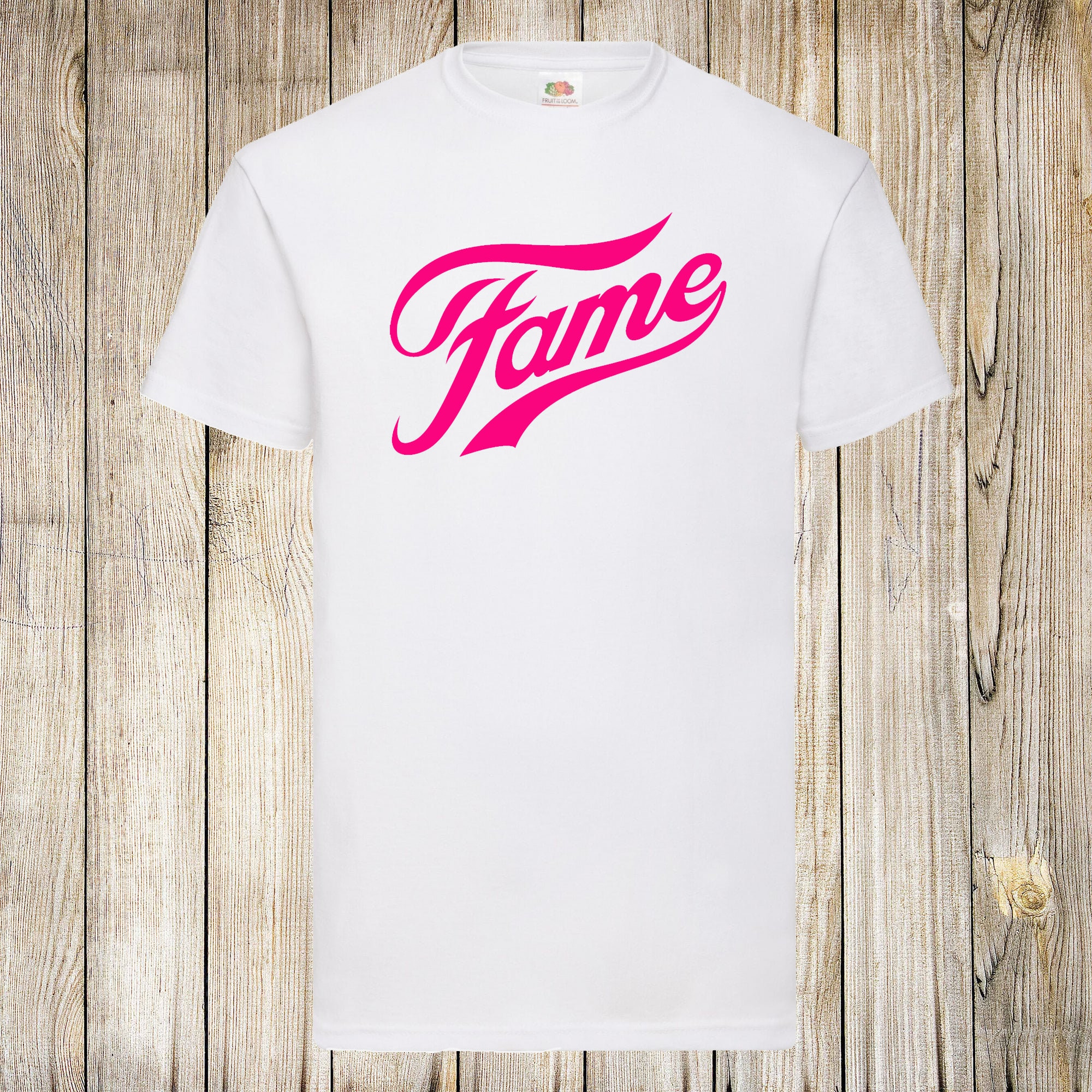Neon Retro Fame Slogan T-shirt 80's 