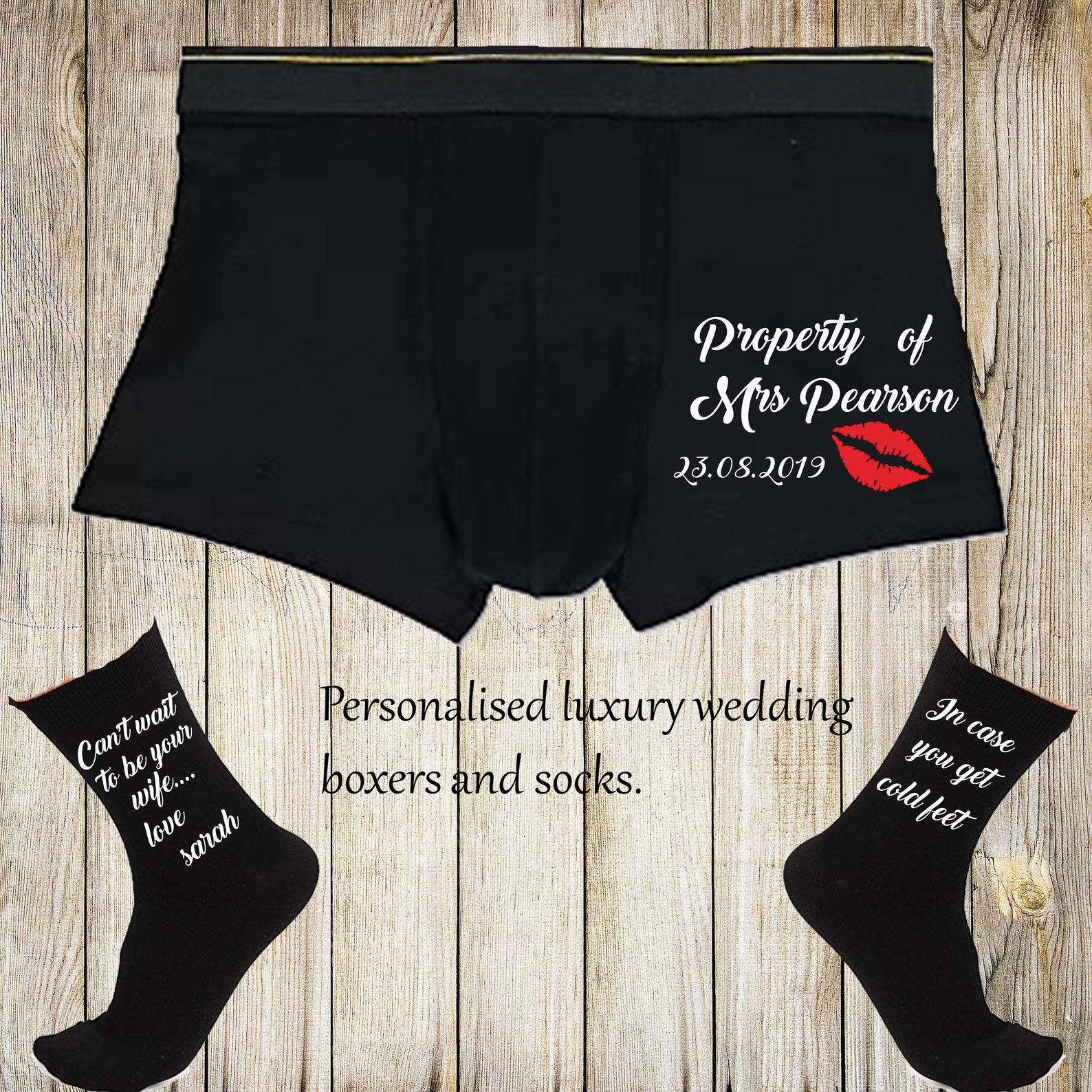 Personalised Socks And Boxers set For Wedding Gift Or Etsy