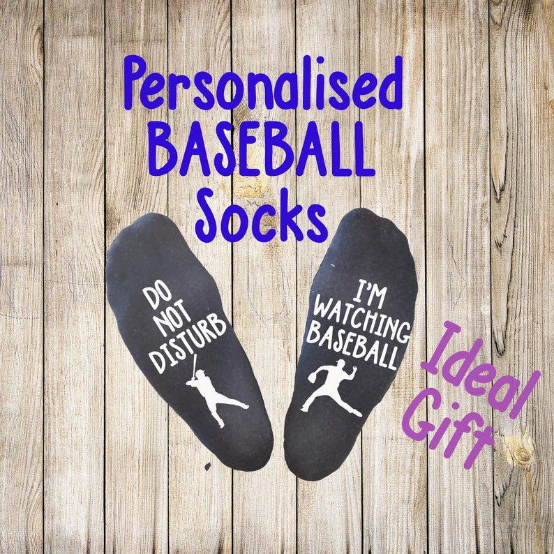 Fathers Day,Birthday,Stocking Gift NBL Novelty Gift Idea Custom Designed Luxury Personalised Cotton Baseball Socks