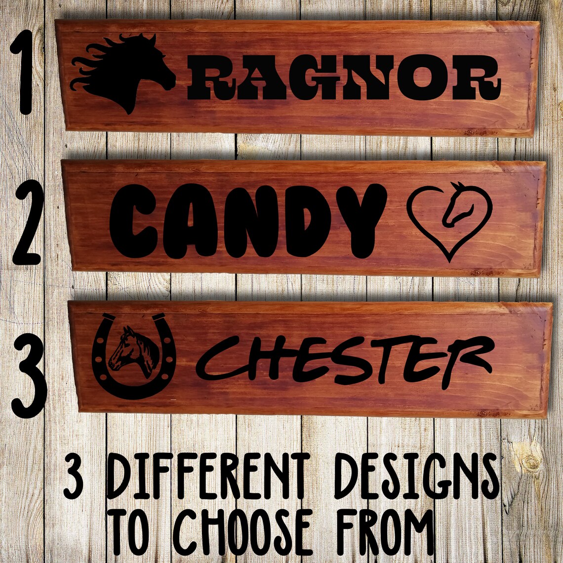 Wooden Personalised Horse Stable Name Signs Made With Etsy