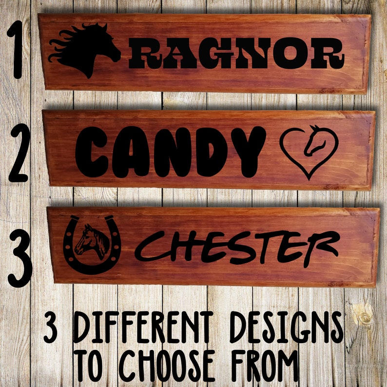Wooden Personalised Horse Stable Name Signs Made With Etsy