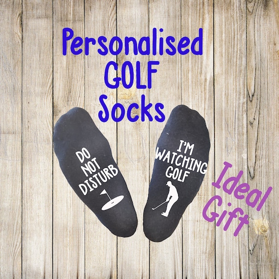 Personalised Cotton Golf Socks Novelty Gift Idea Custom Etsy