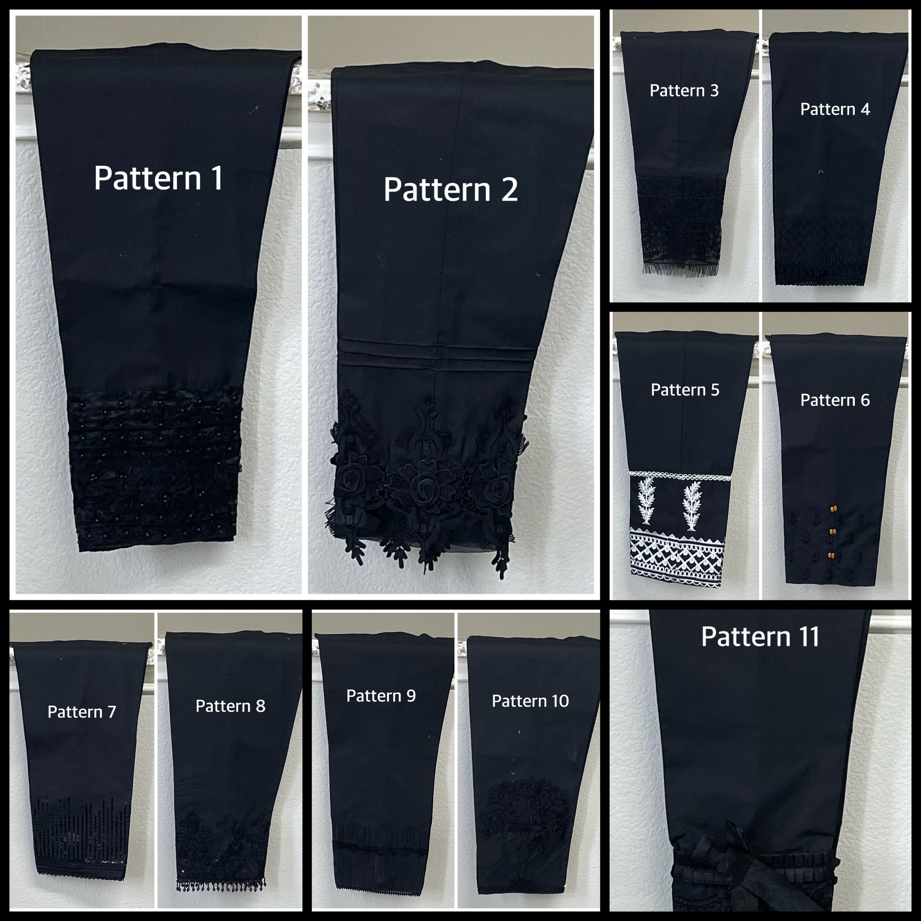 Indian Pakistani Embroidered Trousers Cigarette Pants Pure cotton slim fit  trousers pencil style pants