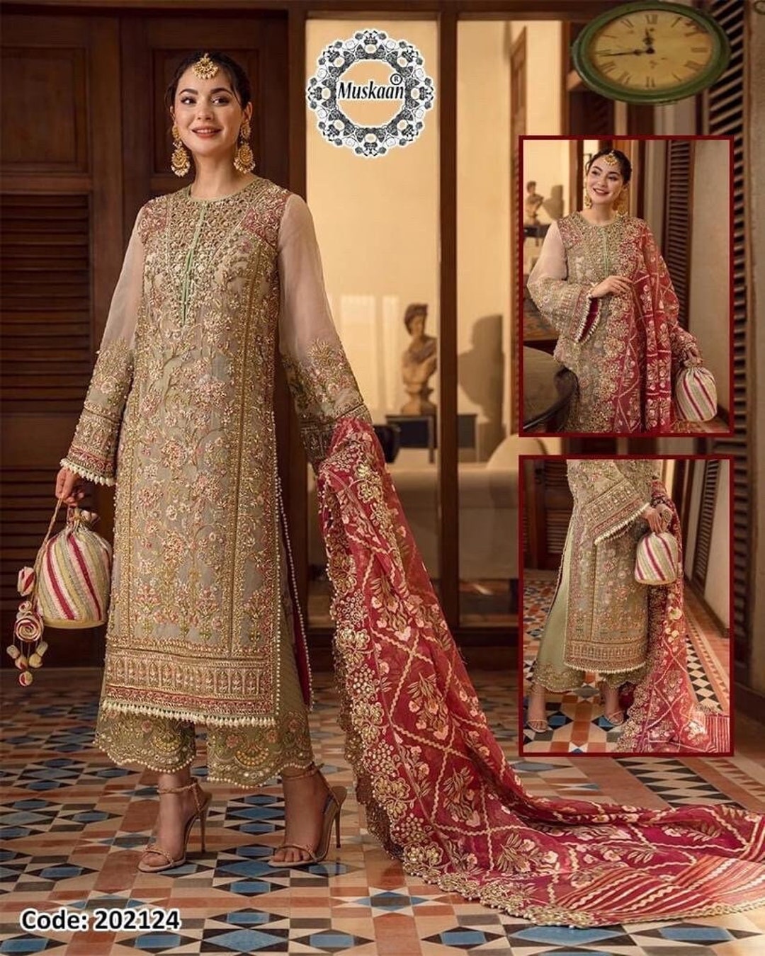 Pakistani Salwar Kameez Indian Wedding Dress Indian Salwar Etsy