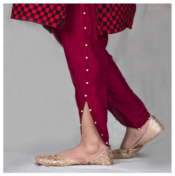Pearls for Women Cotton Silk Pants 