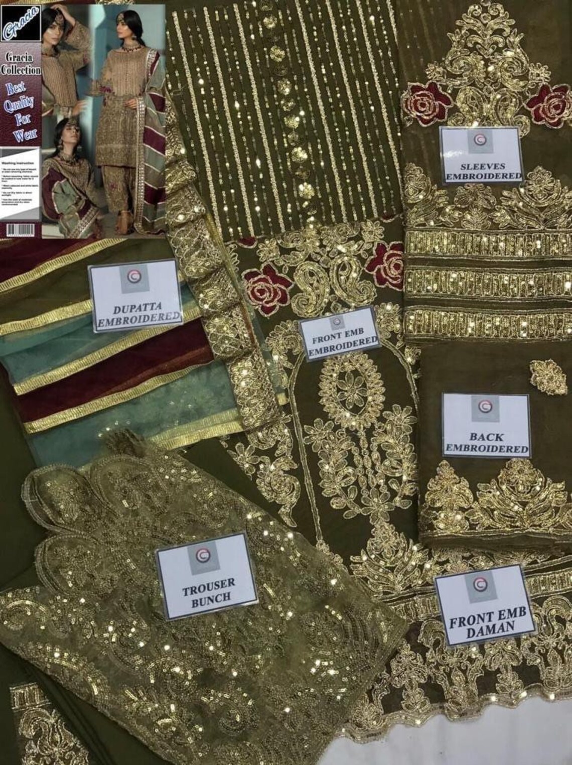 Pakistanische Salwar Kameez Indische Hochzeitskleid | Etsy