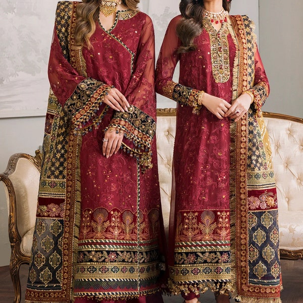 Pakistani Wedding Shalwar Kameez - Original Baroque Designer Suit - Indian Salwar Suit
