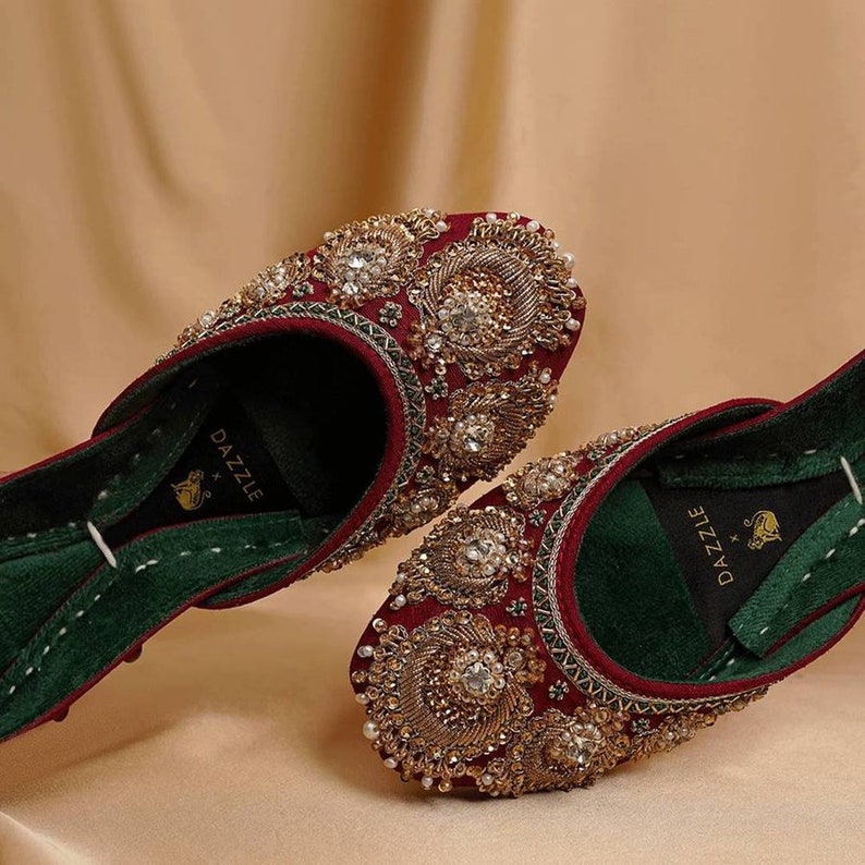 Handcrafted Pakistani Khussa Shoes and Juttis for Women: Embrace the Punjabi Tradition image 1