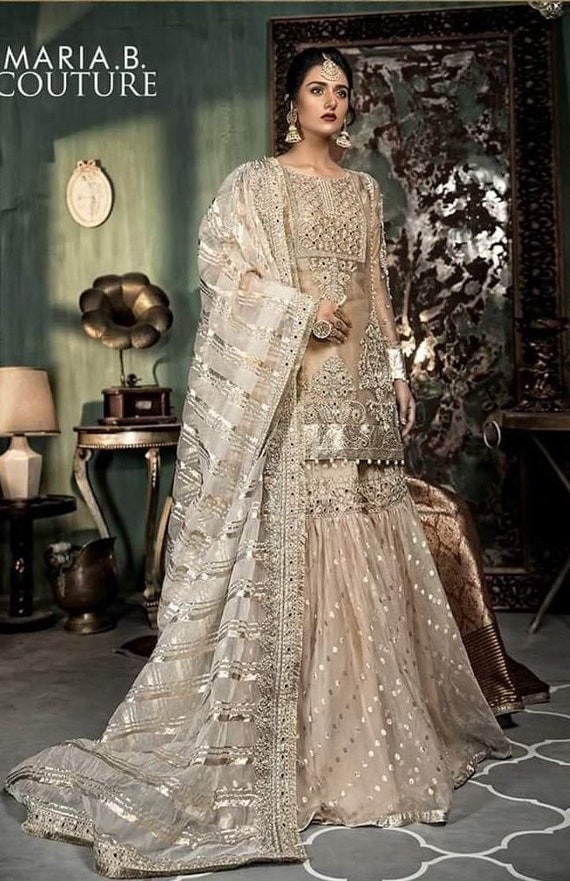 Pakistani dress gharara suit Pakistani wedding dress Indian salwar kameez for women bridesmaid dress