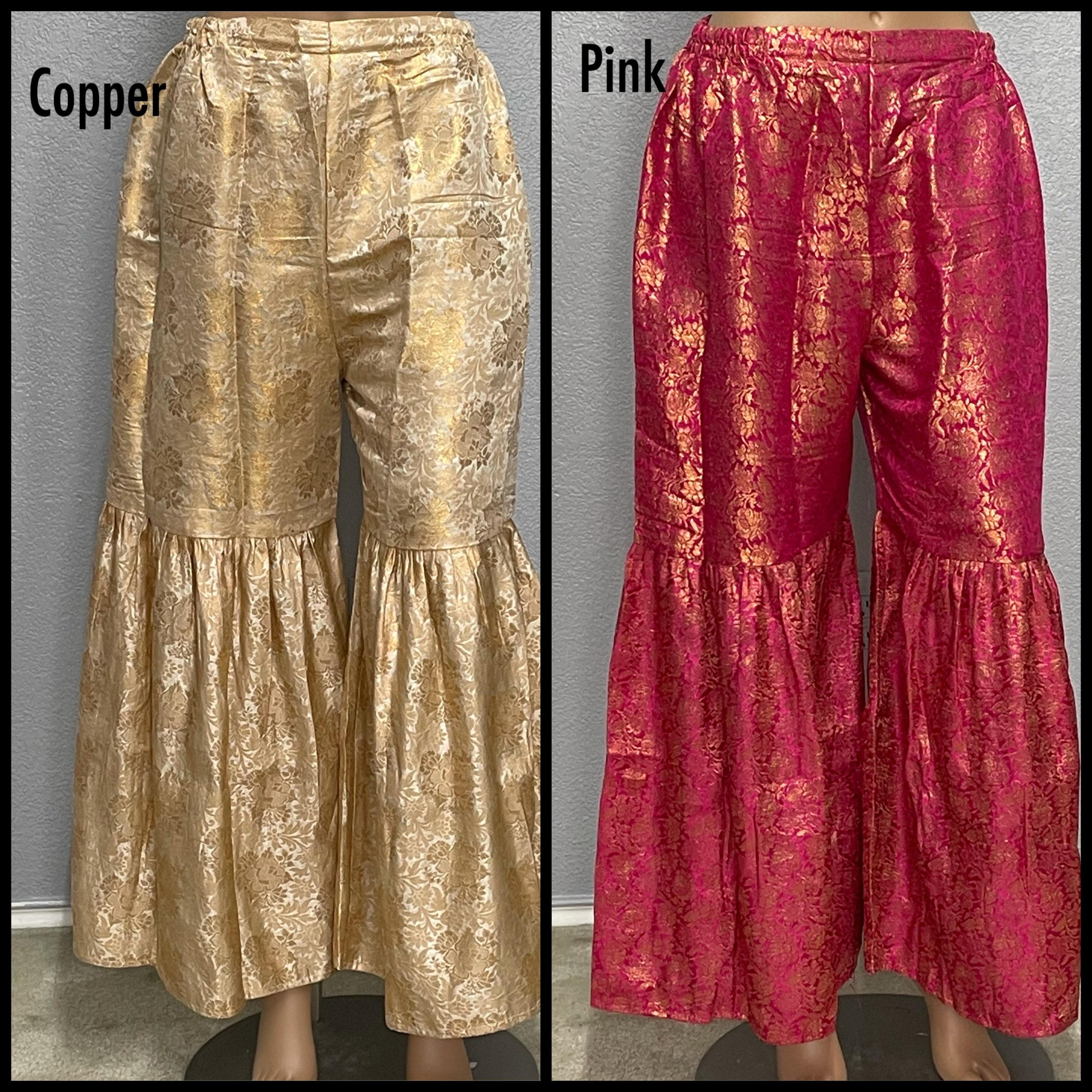 Pakistani gharara pants Jamawar gharara pants Indian Etsy