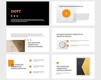 DOTT: creatieve presentatiesjabloon, keynote, powerpoint, Google Presentaties, digitaal bestand, direct downloaden