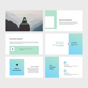 bTAG - Creative Presentation Template, Keynote, Powerpoint, Google Slides, Digital File, Instant Download