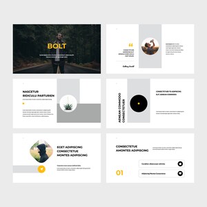 BOLT - Creative Presentation Template, Keynote, Powerpoint, Google Slides, Digital File, Instant Download