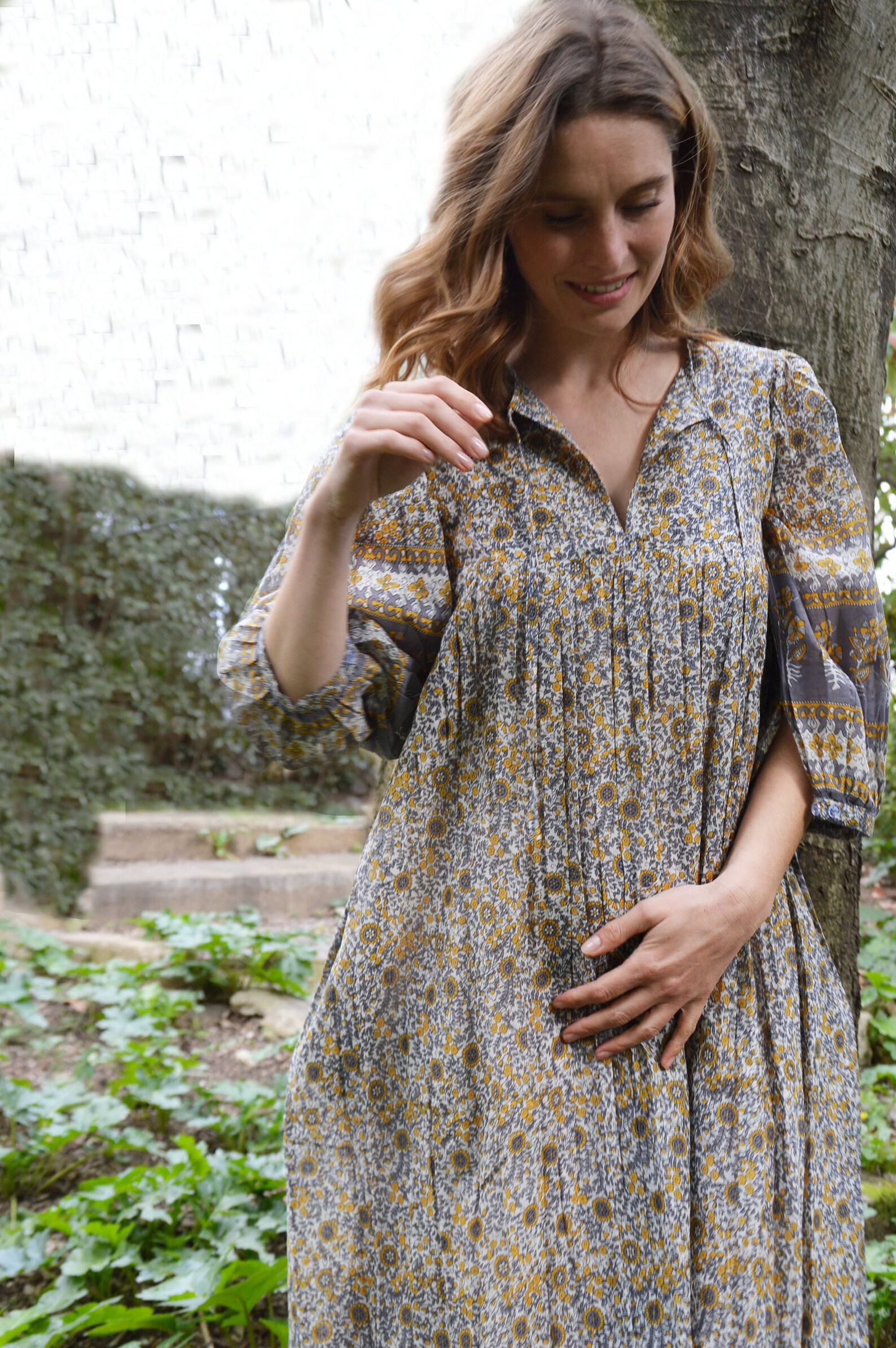 ROBE INDE cotton long print flowers cotton style boheme summer Etsy