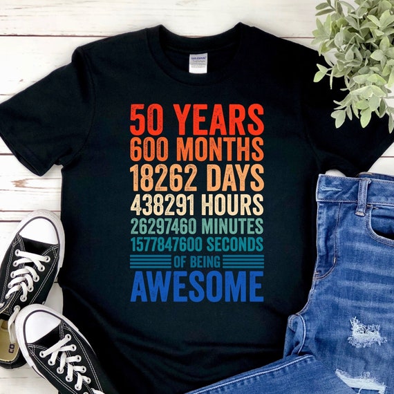 50 Years Of Being Awesome 50th Fiftieth Birthday Celebration | Etsy
