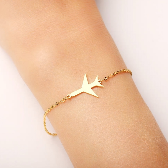 Delicate Paper Airplane Boat Necklaces For Women Girls Gold Color