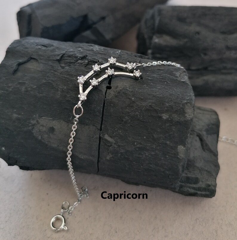 Capricorn Zodiac Bracelet, Silver Bracelet, Star sign bracelet, Capricorn Zodiac Bracelet, Silver Bracelet, Star sign bracelet,