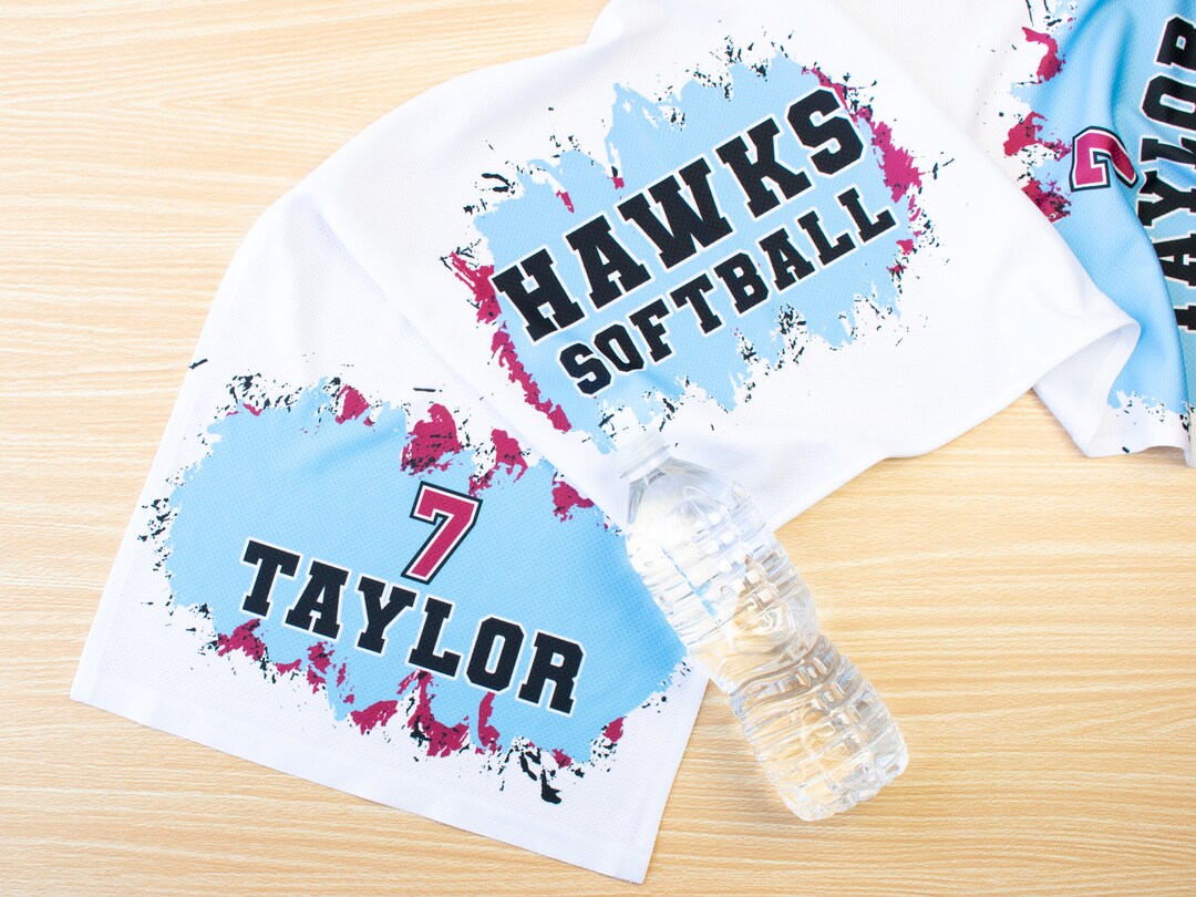 Personalized Softball Towel Softball Cooling Towel Softball Etsy