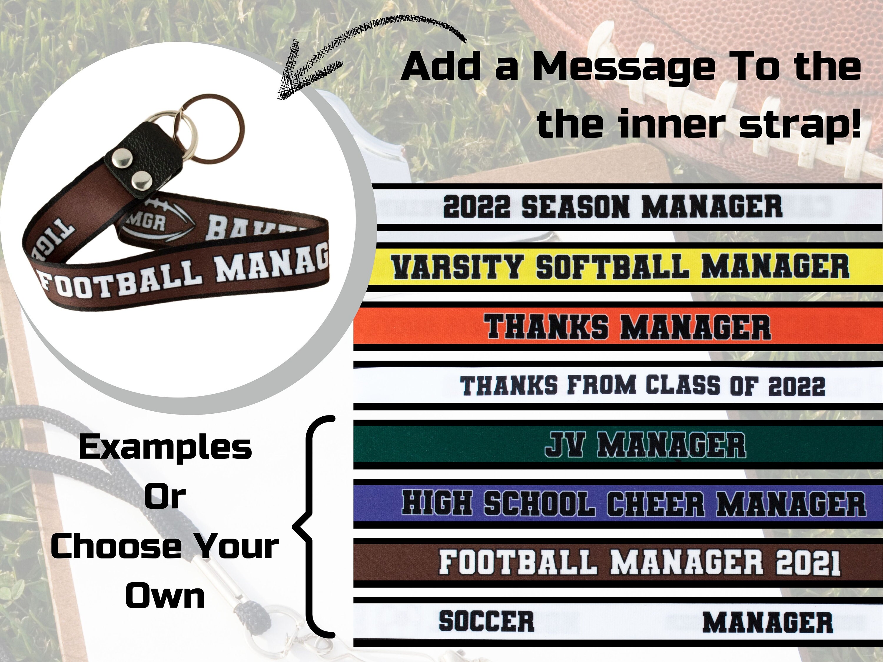 Football Manager Gift Football Keychain Football Team Gifts Etsy