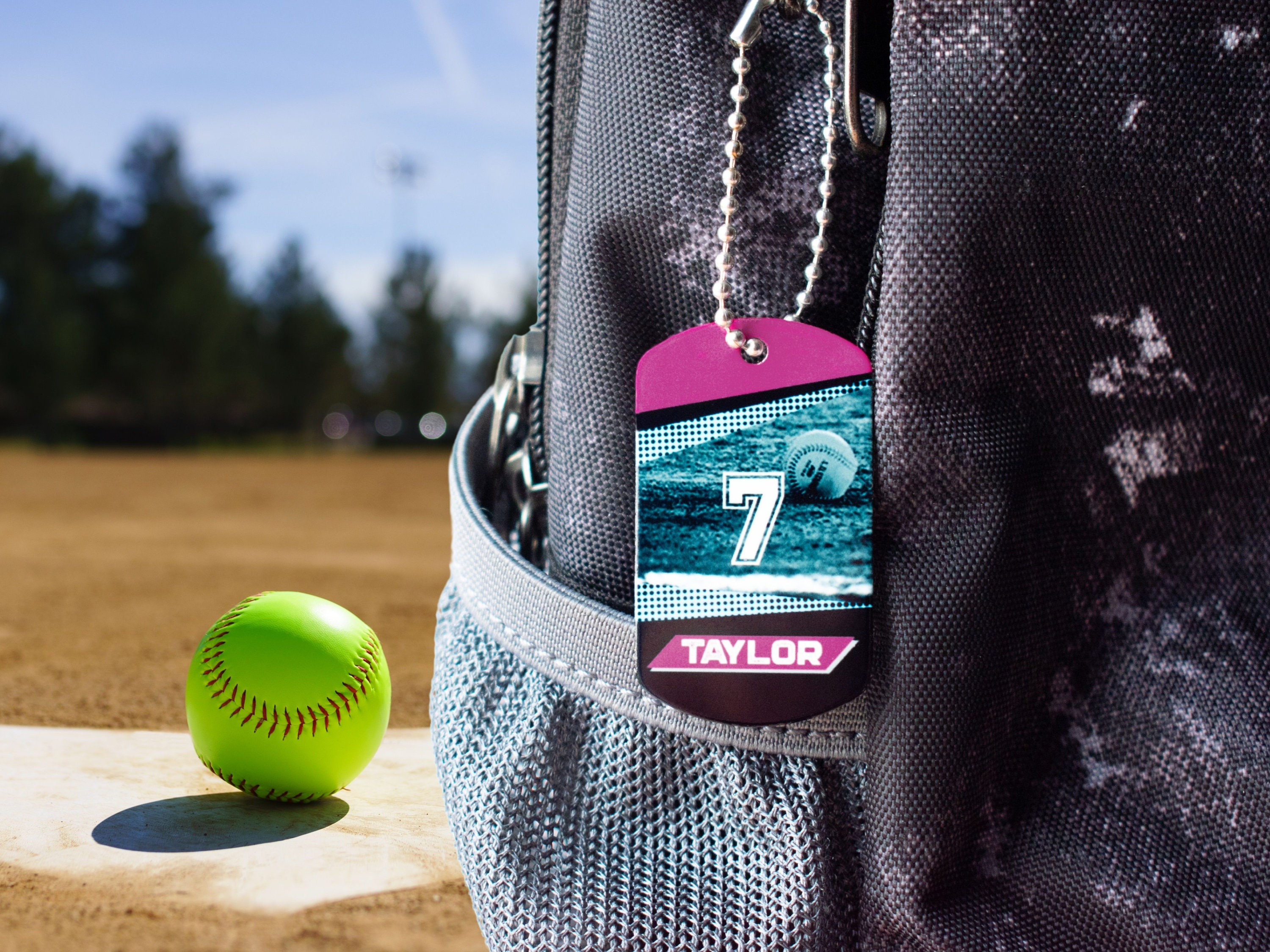 Softball Bag Tag Backpack Tag Softball Team Gifts Etsy