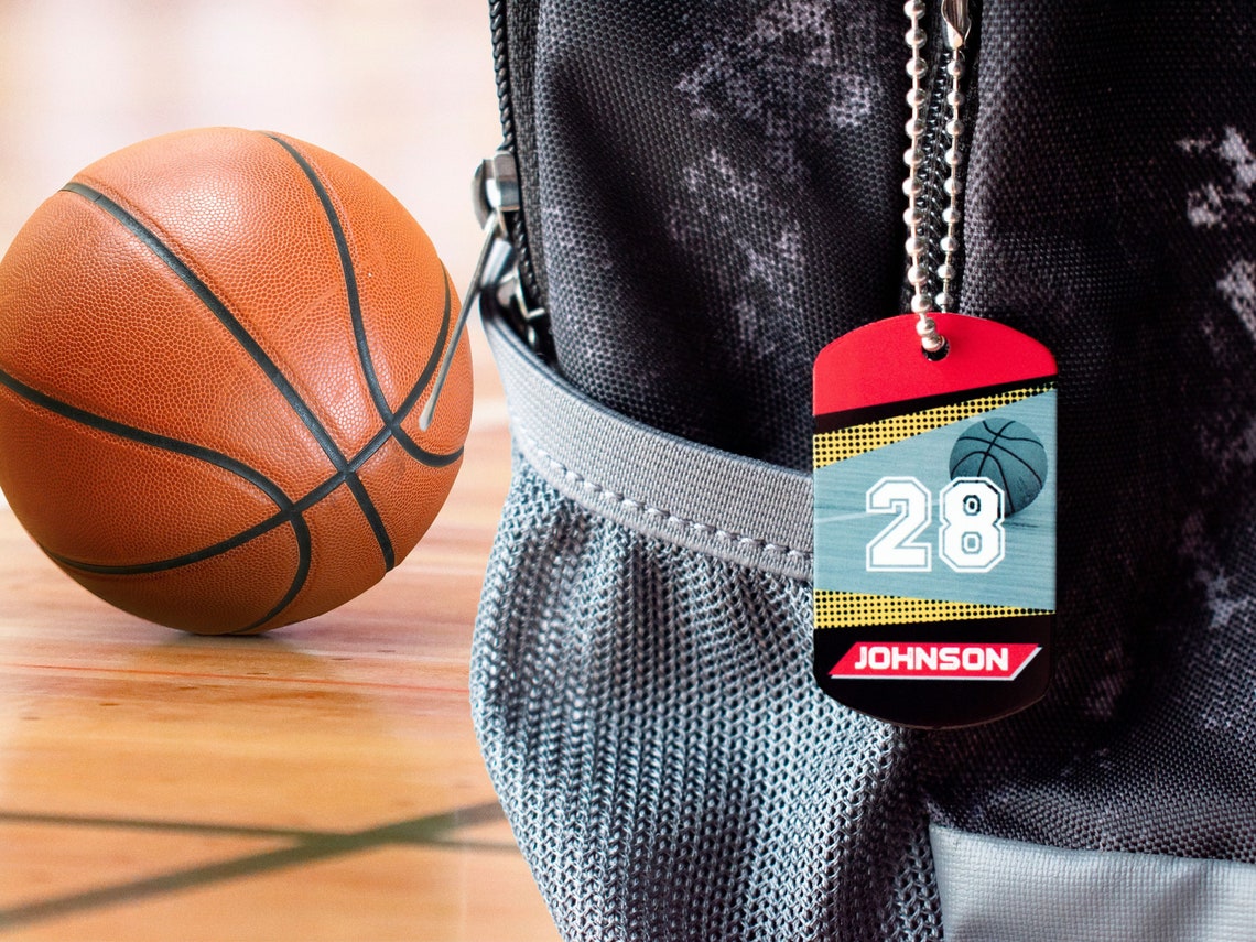 Basketball Bag Tag Backpack Tag Basketball Team Gifts Etsy