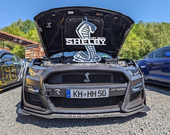 24x24 Shelby gt500 sign steel  silver & black metallic (Detachable prop)