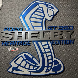 24x24 2020 heritage edition gt350 Shelby sign steel gloss  (Detachable prop)