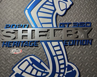 24x24 2020 nature edition gt350 Shelby schild stahlglanz (Abnehmbare Requisite)
