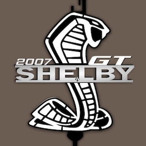 24x24 custom 2007 Shelby gt hood prop sign steel  (Detachable prop) white/black