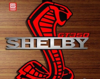 24x24 Shelby gt350 sign steel  red/black metallic (Detachable prop)