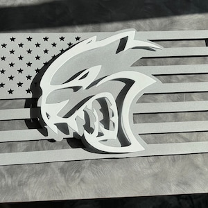 3D American hellcat steel flag powder coated made in usa