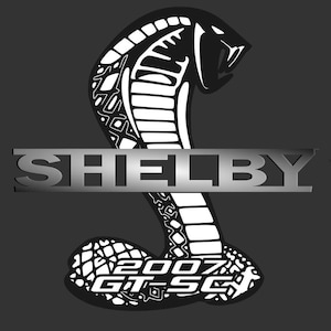 24x24 custom 2007 Shelby gt-sc hood prop sign steel  (Detachable prop) white/black