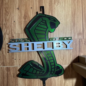 24x24 Shelby sign steel eruption green &black metallic (Detachable prop)