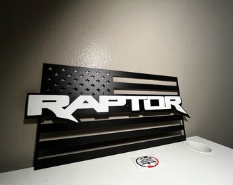 Raptor usa steel powder coated flag