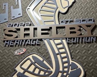 24x24 Shelby sign heritage edition 2022, brittany blue steel aluminum  powder coat (Detachable prop)