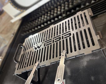 Collapsible Laser-Cut Steel Grill / Firepit – Heavy-Duty, Portable, Easy to Assemble BBQ Pit