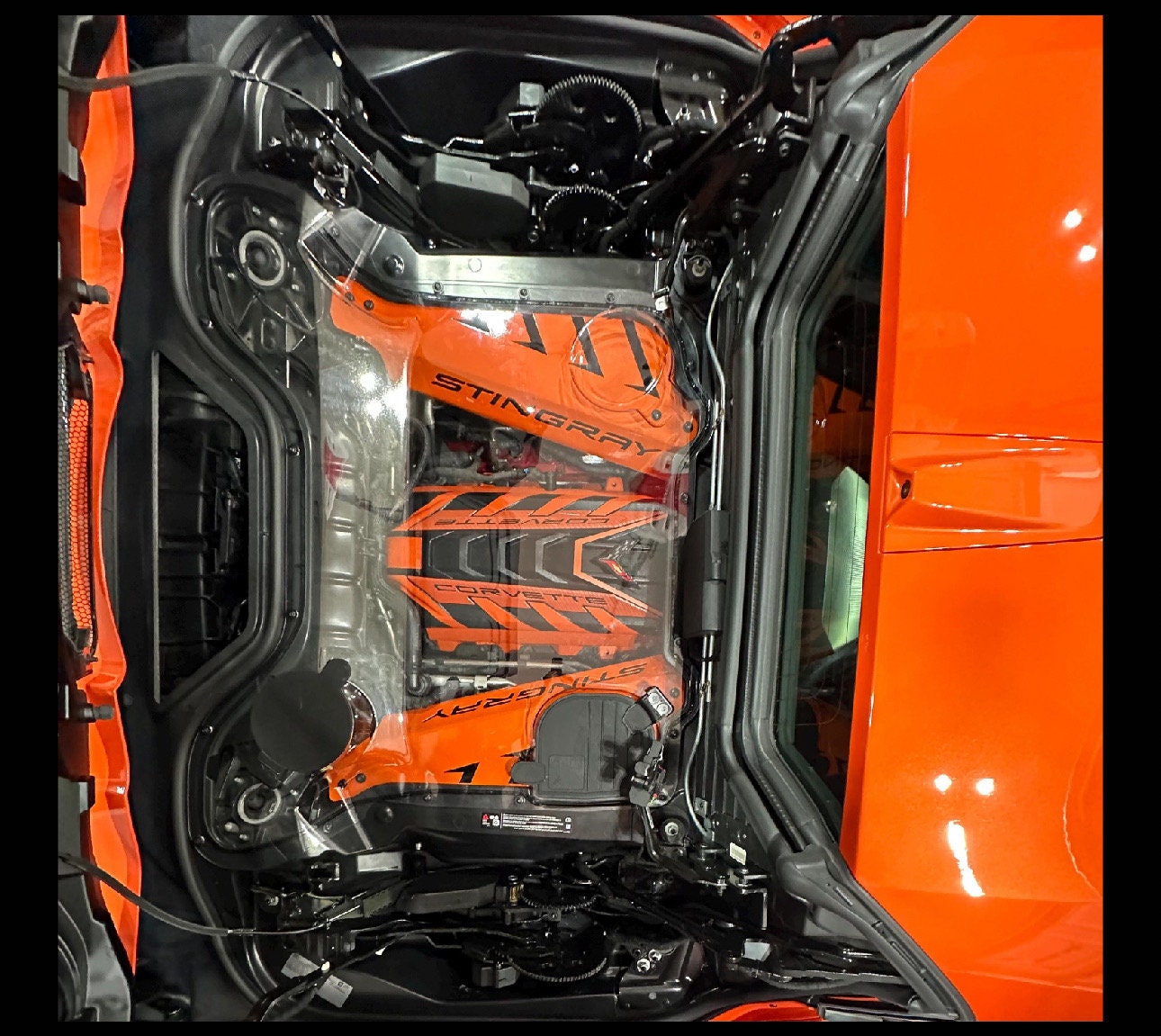 2020/2024 c8 corvette htc engine appearance side panels only (convertible model only) contact us for extra colors(engine cover not included)