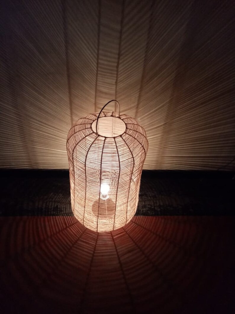 Wicker Floor Lamp Rattan Floor Lamp Natural Floor Lamp Etsy