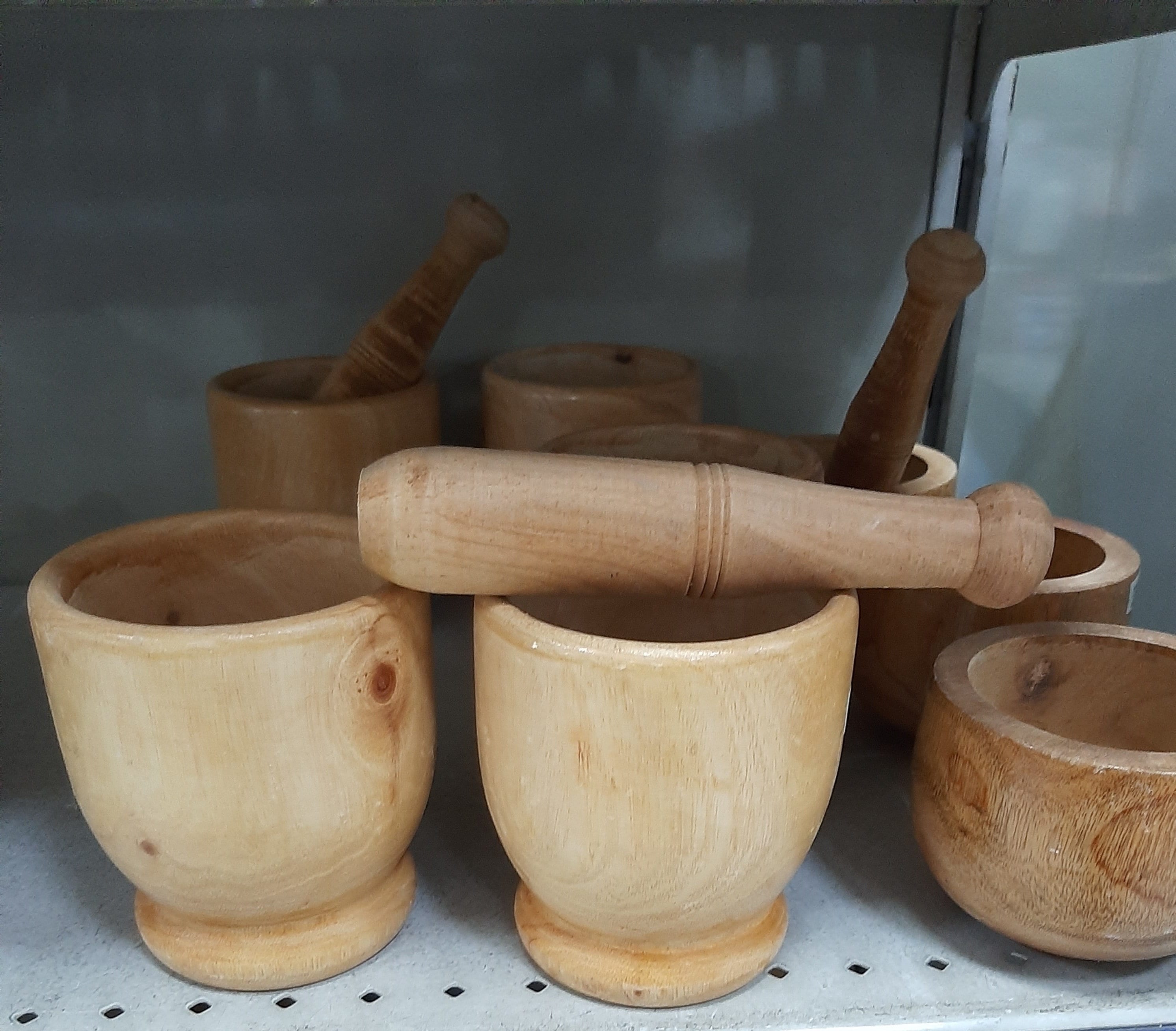 Manual Wooden Mortar & Pestle Grinding Bowl Set Pestal and Etsy