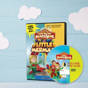 DVD personalizado La Sirenita | La Sirenita película animada personalizada | DVD infantil personalizado con foto de la sirenita