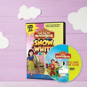 DVD personalizado de Blancanieves | película animada personalizada Blancanieves | DVD infantil personalizado con foto de Blancanieves