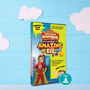 DVD MP4 personalizado de Super Kid | película animada personalizada Super Kid | DVD infantil personalizado con foto de Super Kid