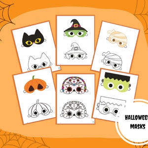 Utskrivbar Halloween-aktivitet, Halloween-paket, Halloween-målarbok, Halloween-mandala, Utskrivbar Halloween, Halloween-aktivitetsbok bild 7