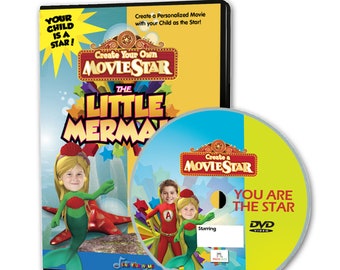Little Mermaid personalized DVD cartoon for children | Photo-personalized DVD little mermaid | Photo-personnalised animation movie
