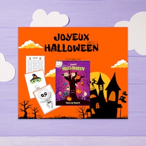 Utskrivbar Halloween-aktivitet, Halloween-paket, Halloween-målarbok, Halloween-mandala, Utskrivbar Halloween, Halloween-aktivitetsbok bild 1