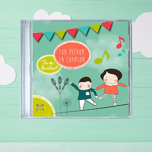 Cd personnalisé enfant Chansons personnalisées pour les enfants Album de comptines personnalisé enfant chanson prénom image 1