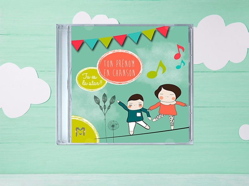 Cd personnalisé enfant Chansons personnalisées pour les enfants Album de comptines personnalisé enfant chanson prénom image 1