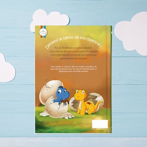 Livre enfant personnalisé Dinosaure Dinosaure, un livre personnalisé conçu et fabriqué en France dont l'enfant est le héros image 4