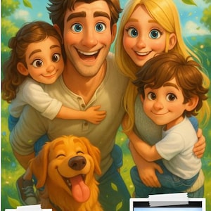 Personalisiertes 3D-Cartoon-Portrait im Pixar-Stil • Illustration vom Foto • Einzigartiges, lustiges und berührendes Geschenk im Pixar-Stil