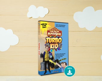 MP4 DVD personalizzato di cartoni animati per bambini Turbo Kid | DVD Turbo Kid personalizzato con foto | Download di film di animazione personalizzati con foto